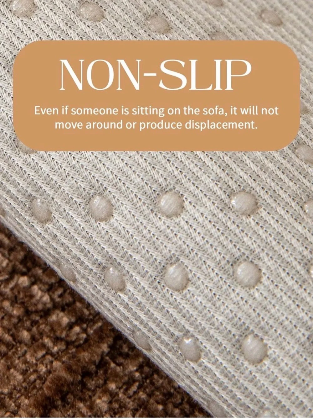 Brown Chenille Waterproof Washable Pet Sofa Cover for Dogs - Durable